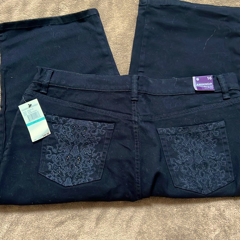 Gloria Vanderbilt black Amanda Capris
